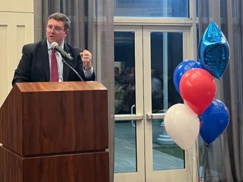 Dave Calone at his campaign fundraiser Thursday. (Dave Calone for Suffolk County Executive)